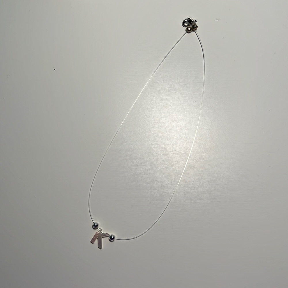 Opal “K” Initial necklace